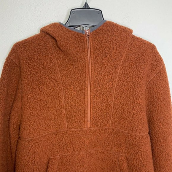 Madewell Polartec Fleece Quarter Zip Hoodie Jacket - Picture 10 of 11
